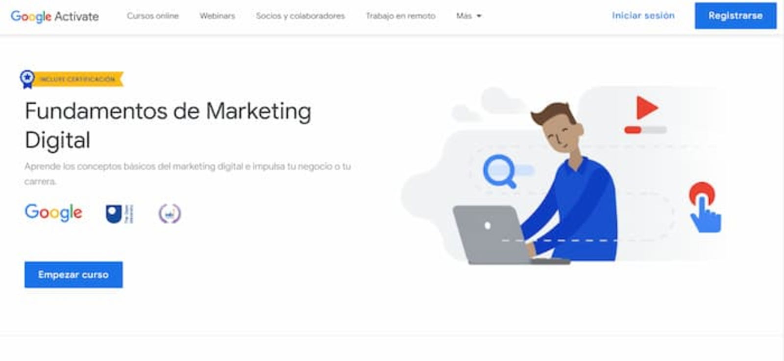 Este curso te permitirá aprender sobre las estrategias básicas de marketing