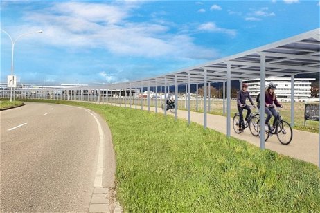 El truco para integrar las renovables en entornos urbanos: carriles bici con paneles solares