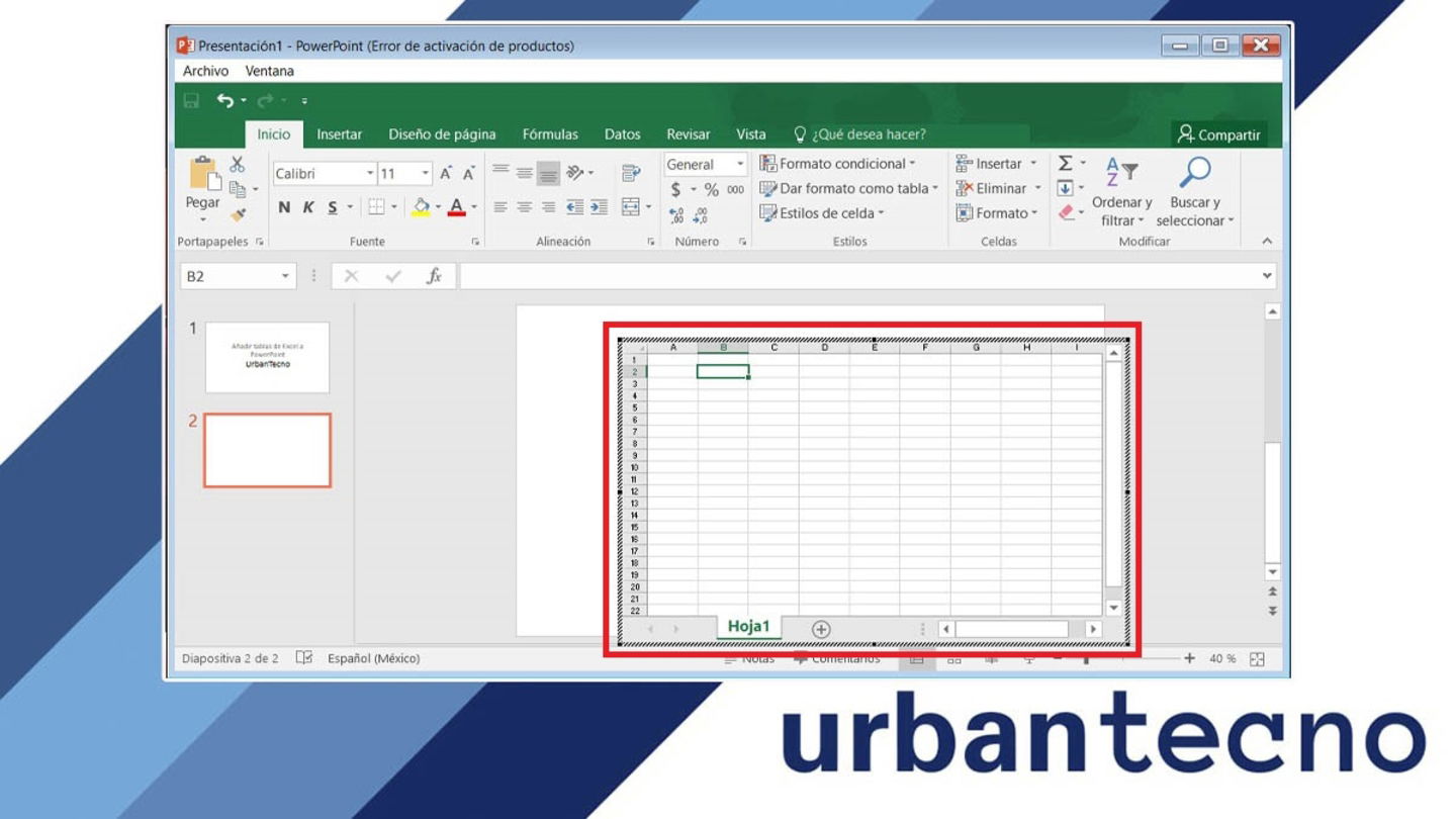 Insertar tablas de Excel en PowerPoint