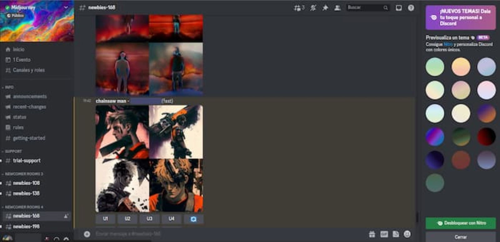 Para usar MidJourney será necesario acceder al canal oficial de la herramienta en Discord e introducir algunos comandos