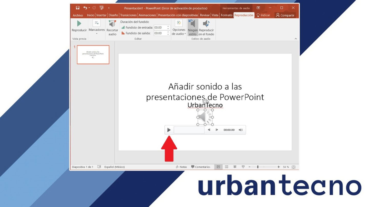 Reproducir sonido en PowerPoint