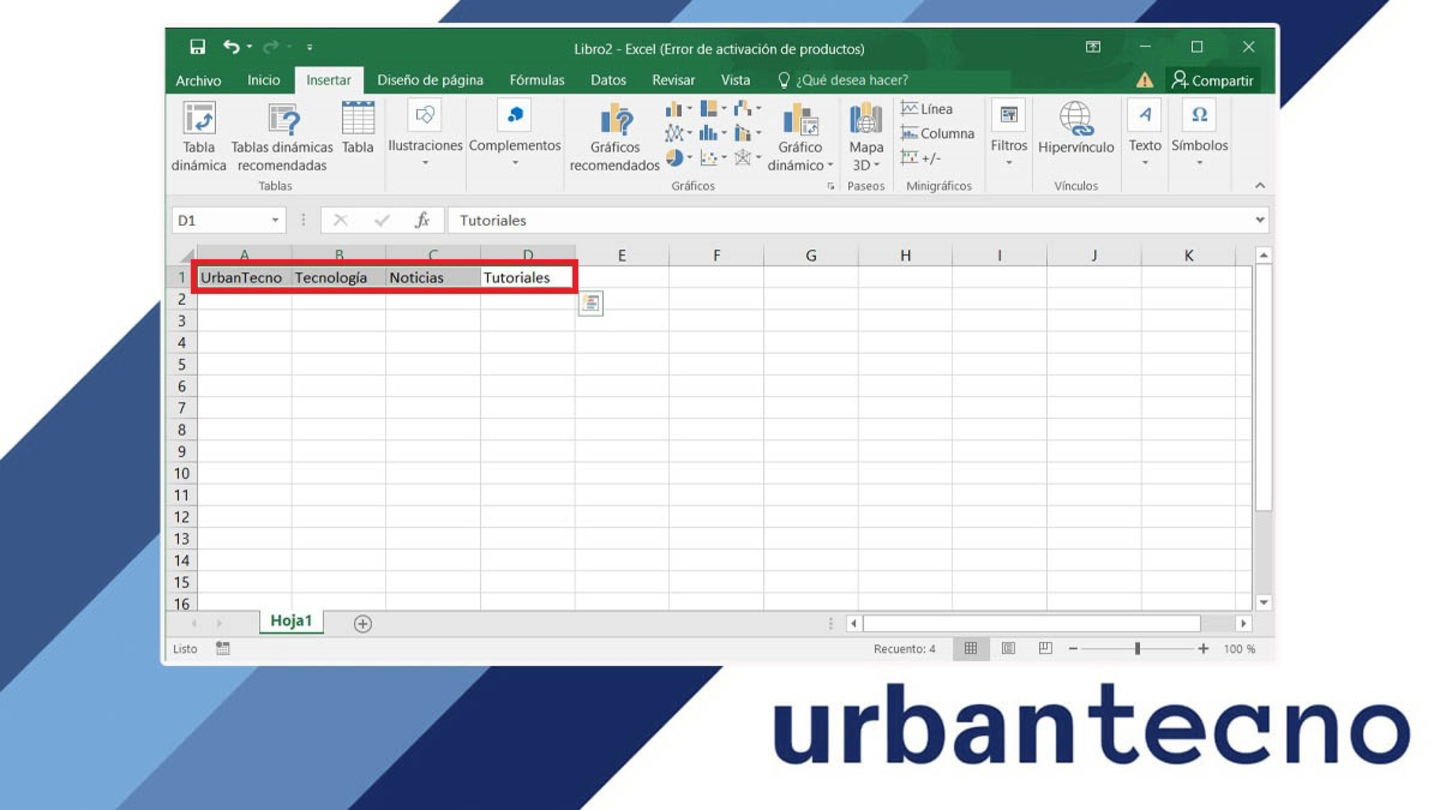 Seleccionar el texto en Excel
