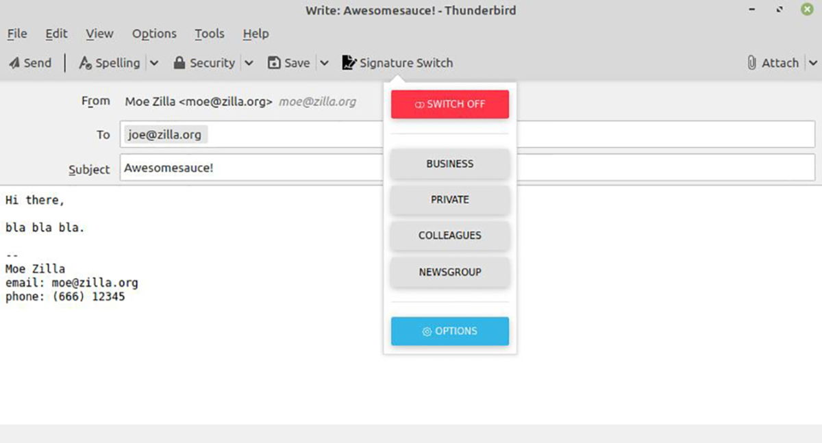 How to put a signature in Mozilla Thunderbird emails GEARRICE