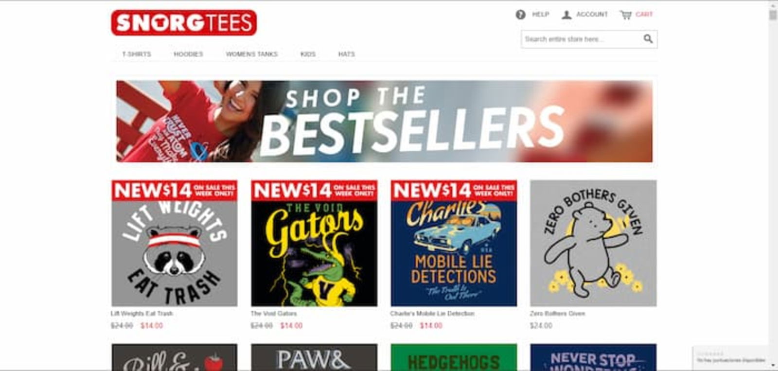 Disfruta de un extenso catálogo de camisetas con diseños asombrosos solo en la web de SnorgTees