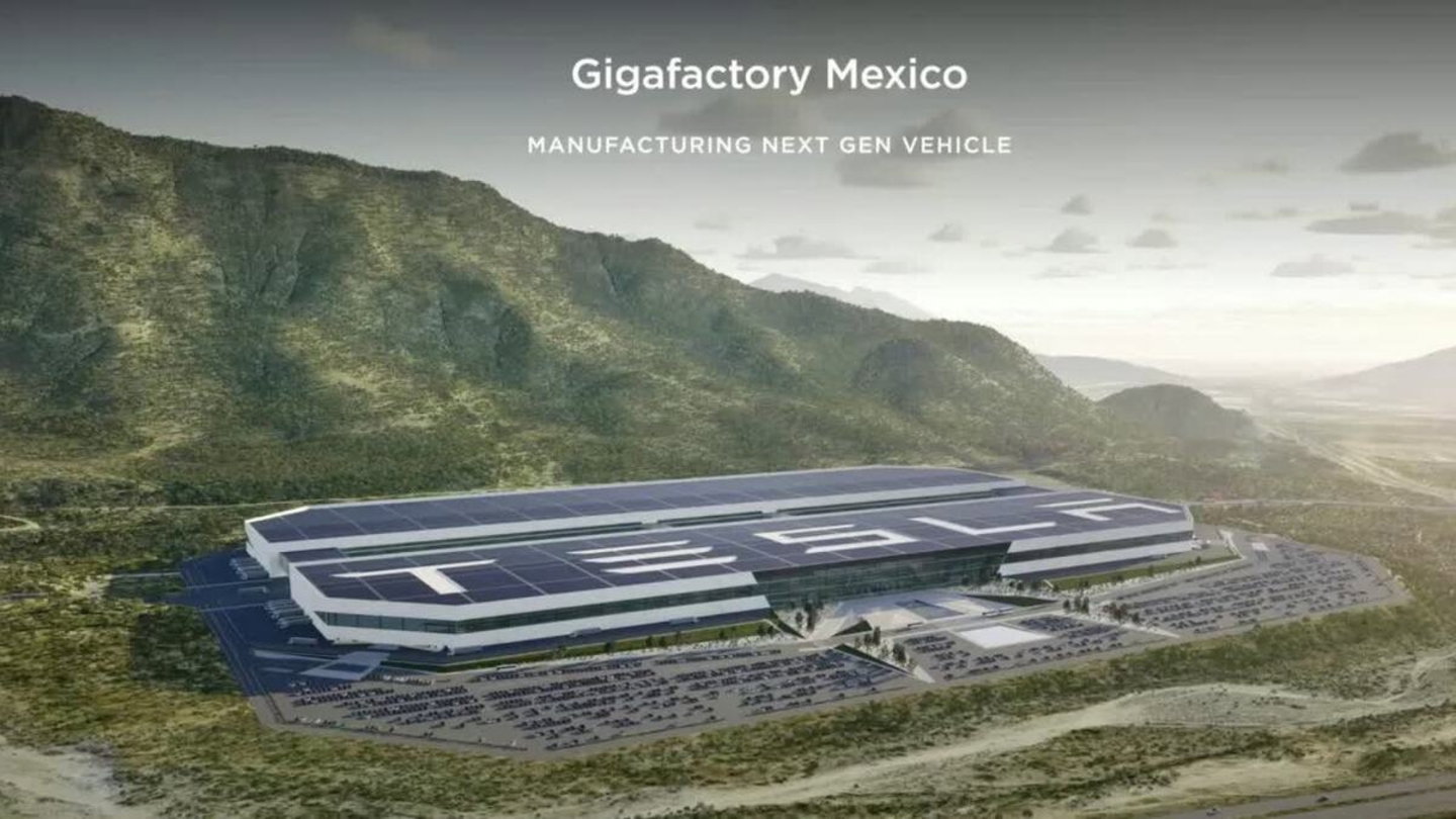 Boceto de la planta Gigafactory de Monterrey