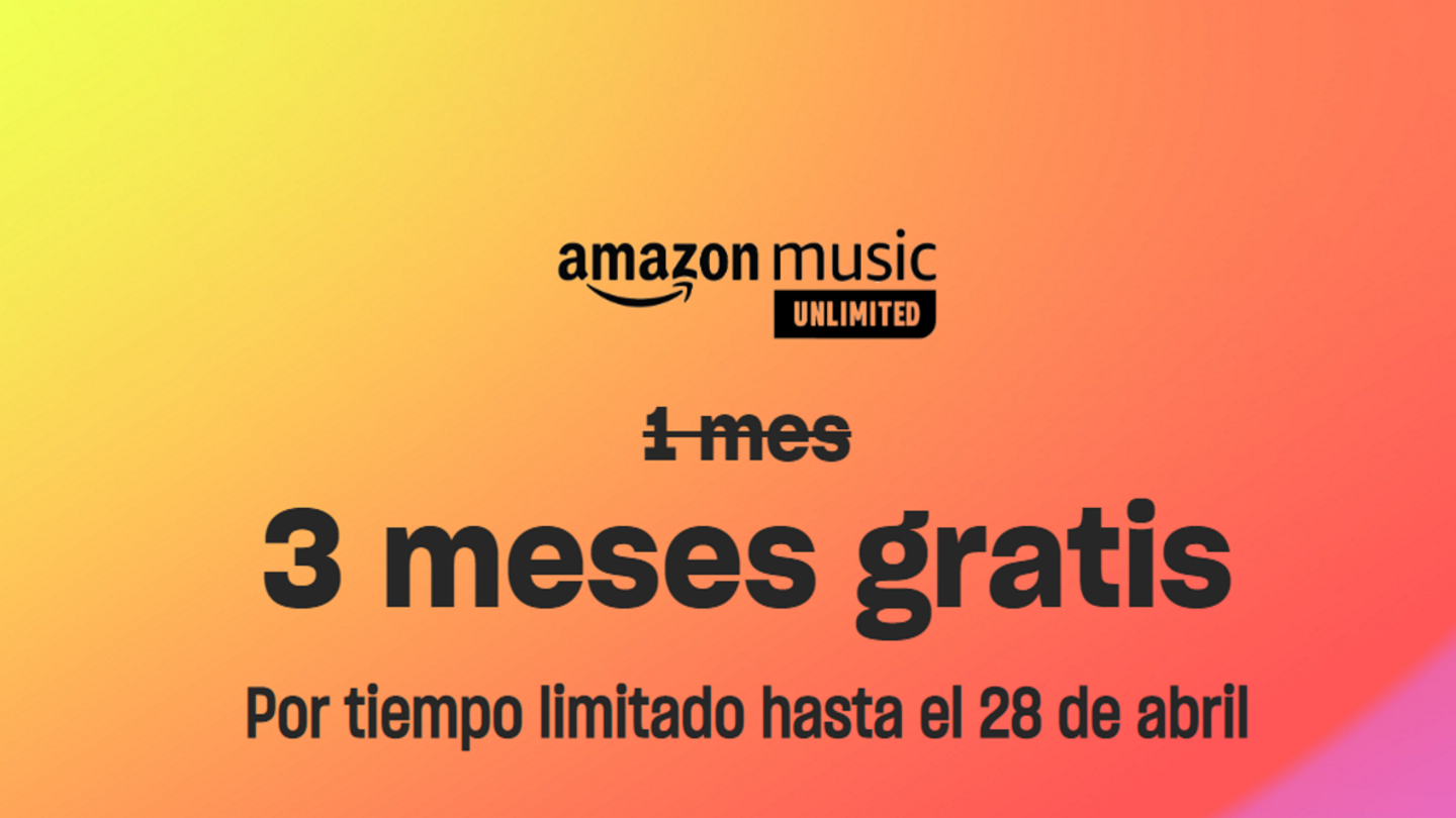 Tres meses de Amazon Music Unlimited