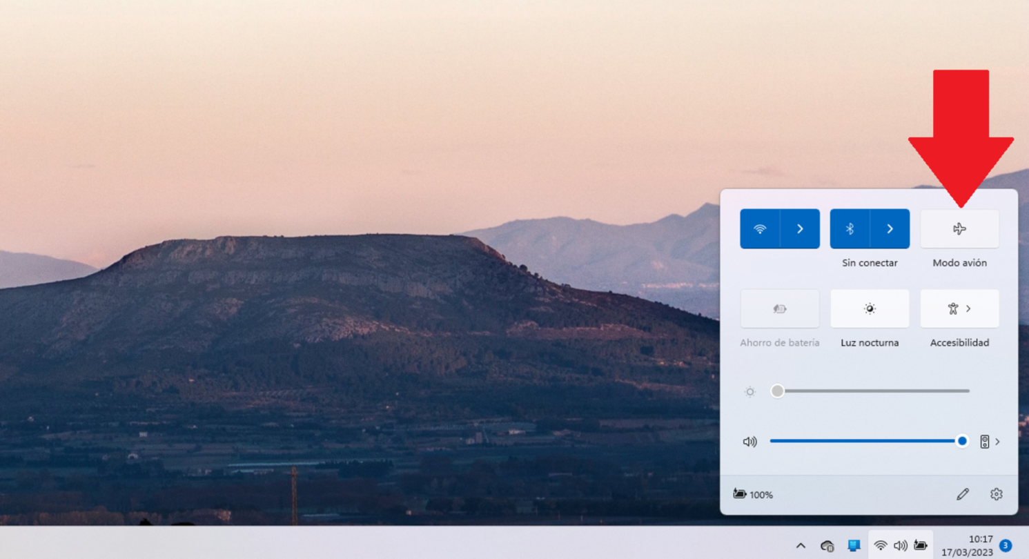 Cómo activar el modo avión en Windows 11 y para qué sirve
