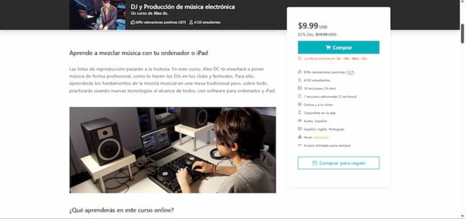 Con este curso podrás aprender a hacer mezclas desde tu ordenador o tu iPad de forma sencilla