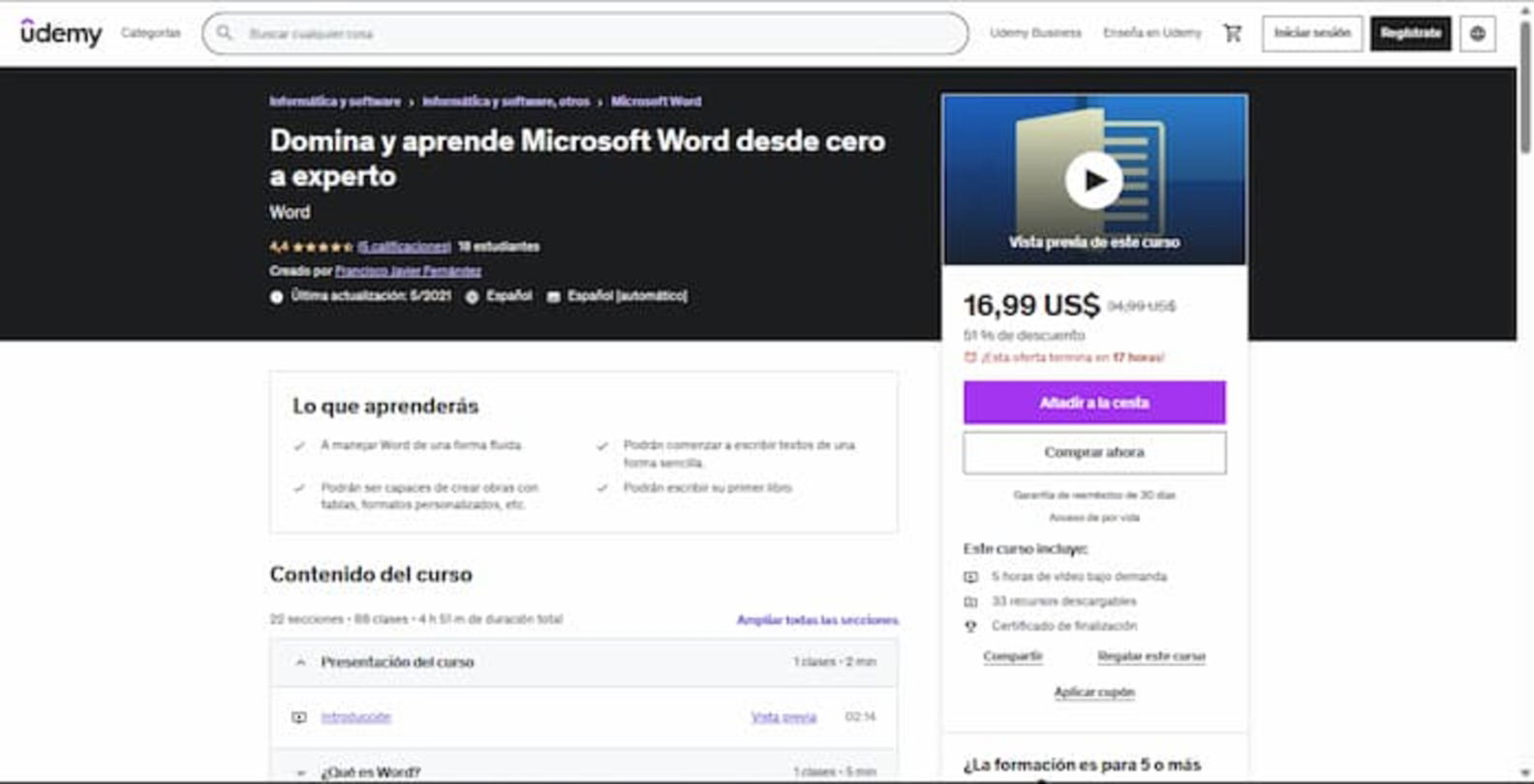 Conviértete en un profesional en el manejo de Word con este curso de Udemy