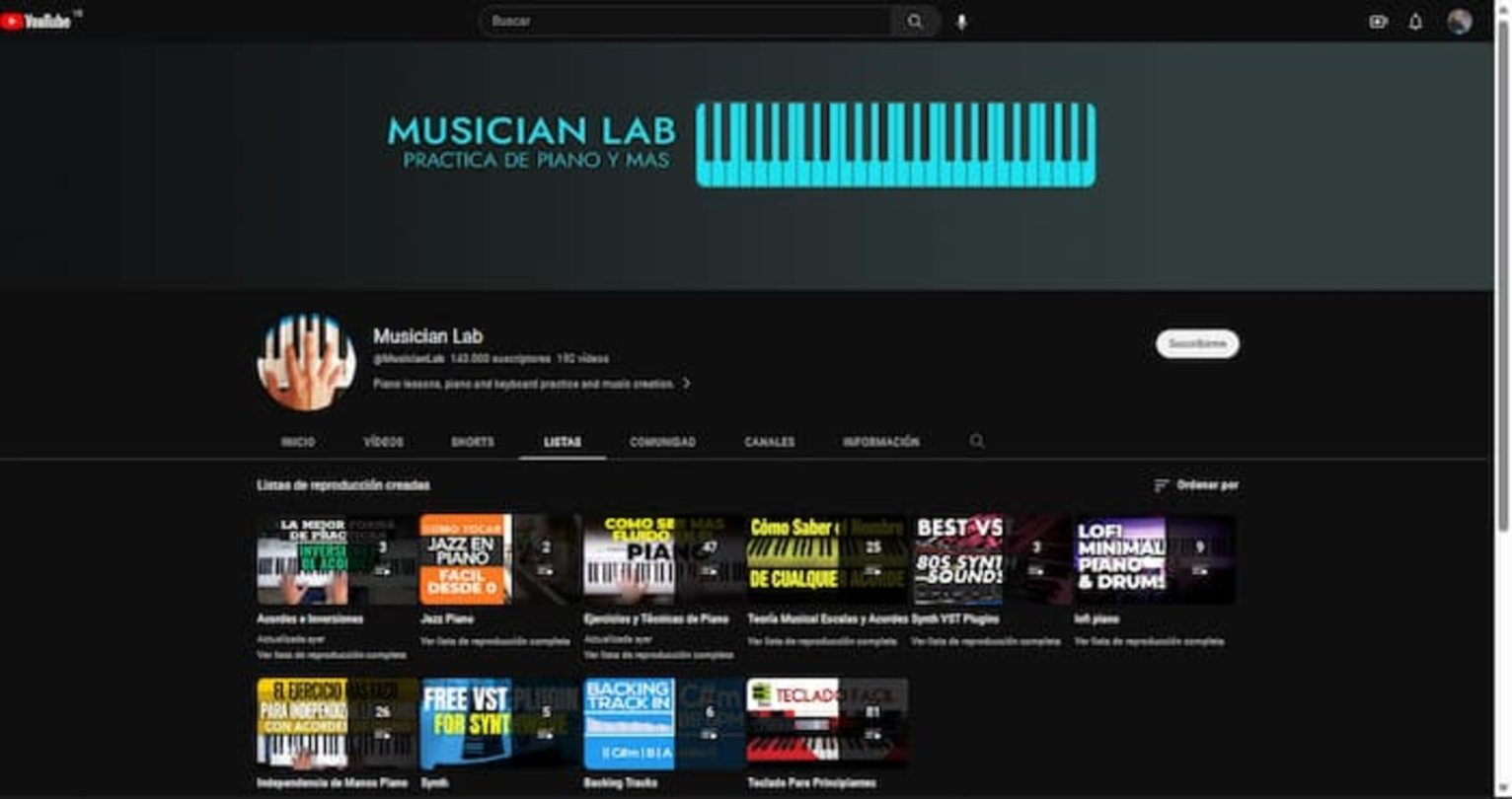 Disfruta de muchas lecciones de piano a través de YouTube con el canal Musician Lab y con las que podrás aprender todo sobre este instrumento