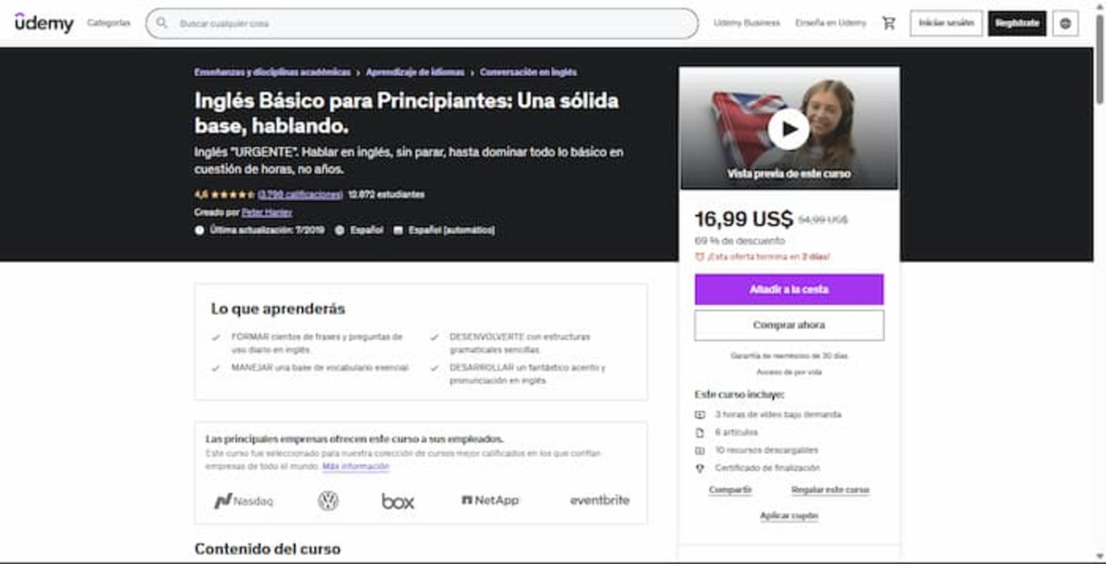 Este curso de inglés desde cero te permitirá aprender a formar frases en idioma anglosajón, pero también podrás mejorar tu vocabulario y ampliarlo