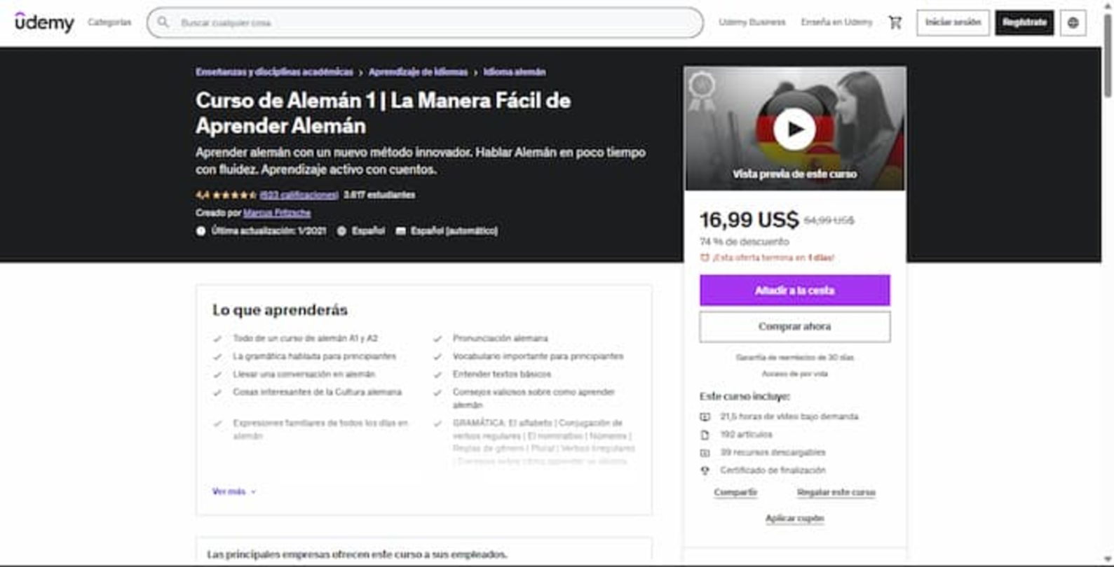 Este curso no solo te permitirá aprender alemán de forma sencilla, sino que también conocerás muchas curiosidades y datos interesantes de esta cultura