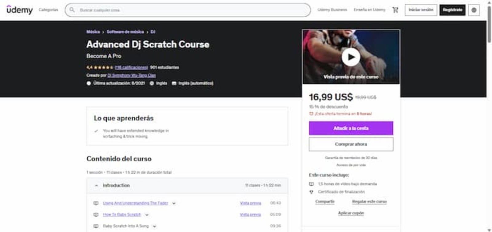 Este es un curso de nivel intermedio para aquellos que tienen conocimientos básicos de DJ y quieren aprender más sobre Scratch y otros procesos más avanzados