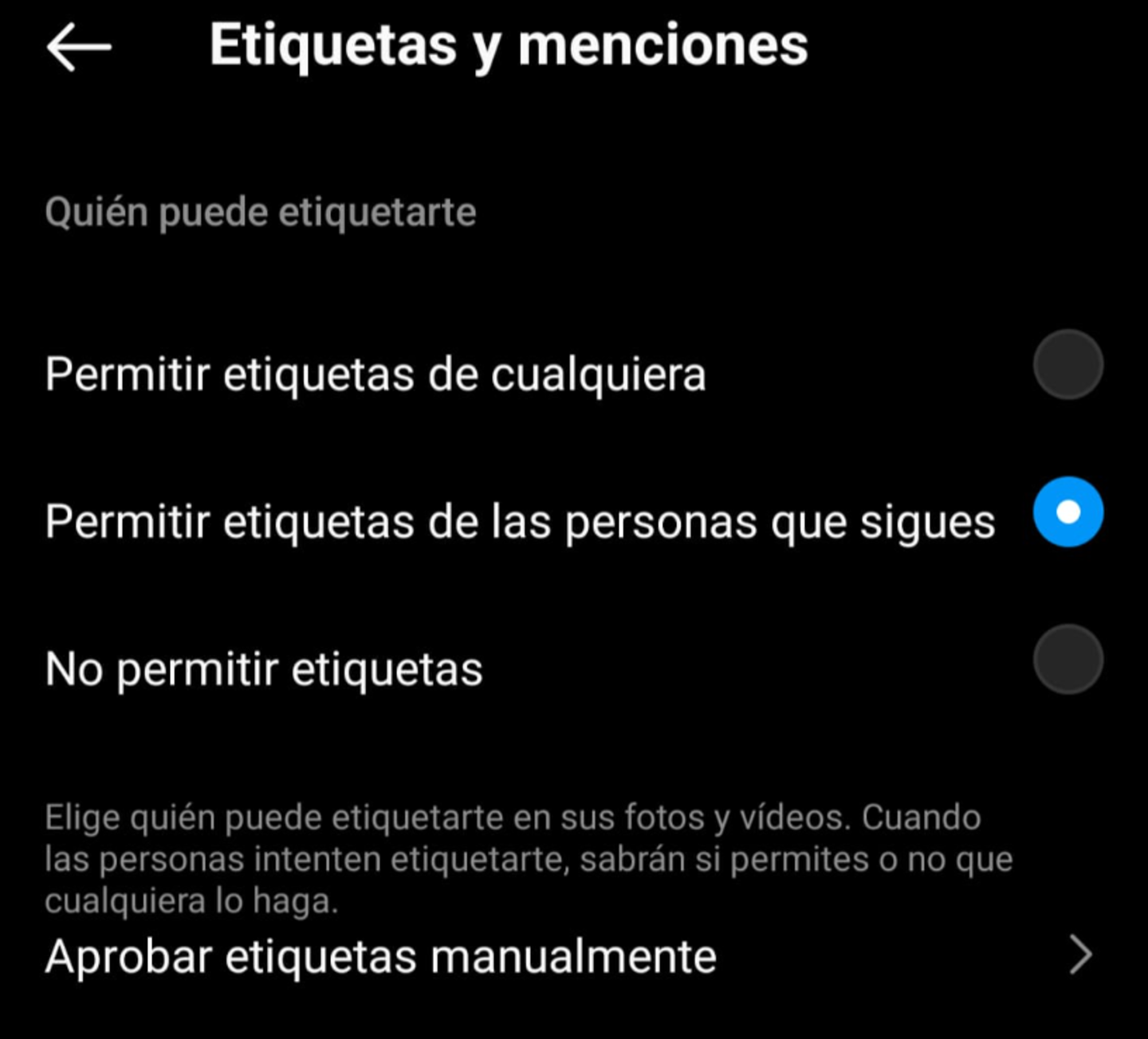 quien puede etiquetar en Instagram