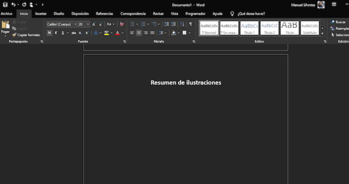 Cómo insertar lista de ilustraciones en Microsoft Word