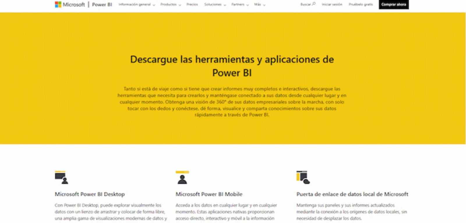 Microsoft Power BI es una interesante solución empresarial para el manejo de datos y puedes descargar esta herramienta en diferentes versiones