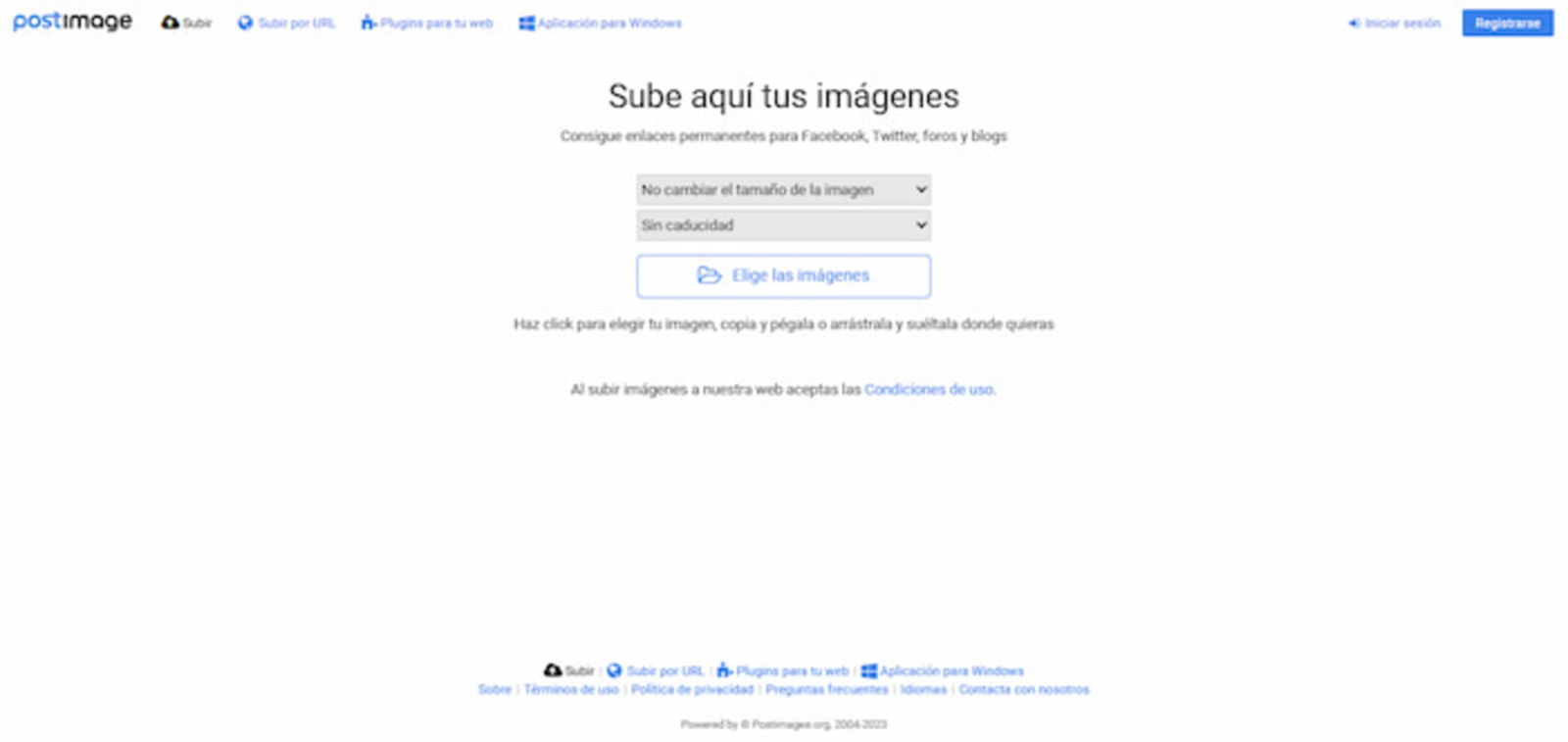 PostImage es una de las mejores webs para subir imágenes temporales en internet y preservar tu privacidad