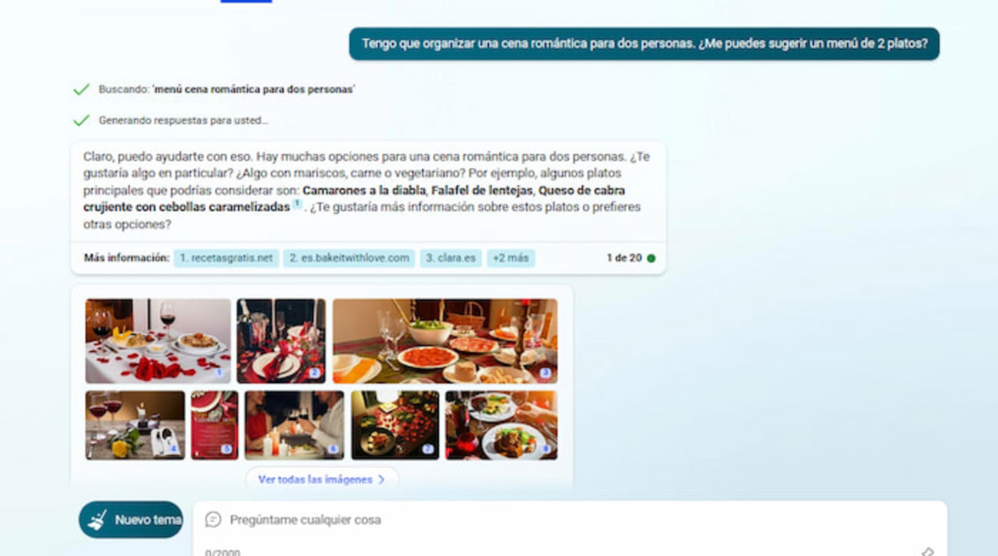 Si necesitas ayuda para preparar un menú delicioso para varias personas, puedes pedirle ayuda a Bing Chat