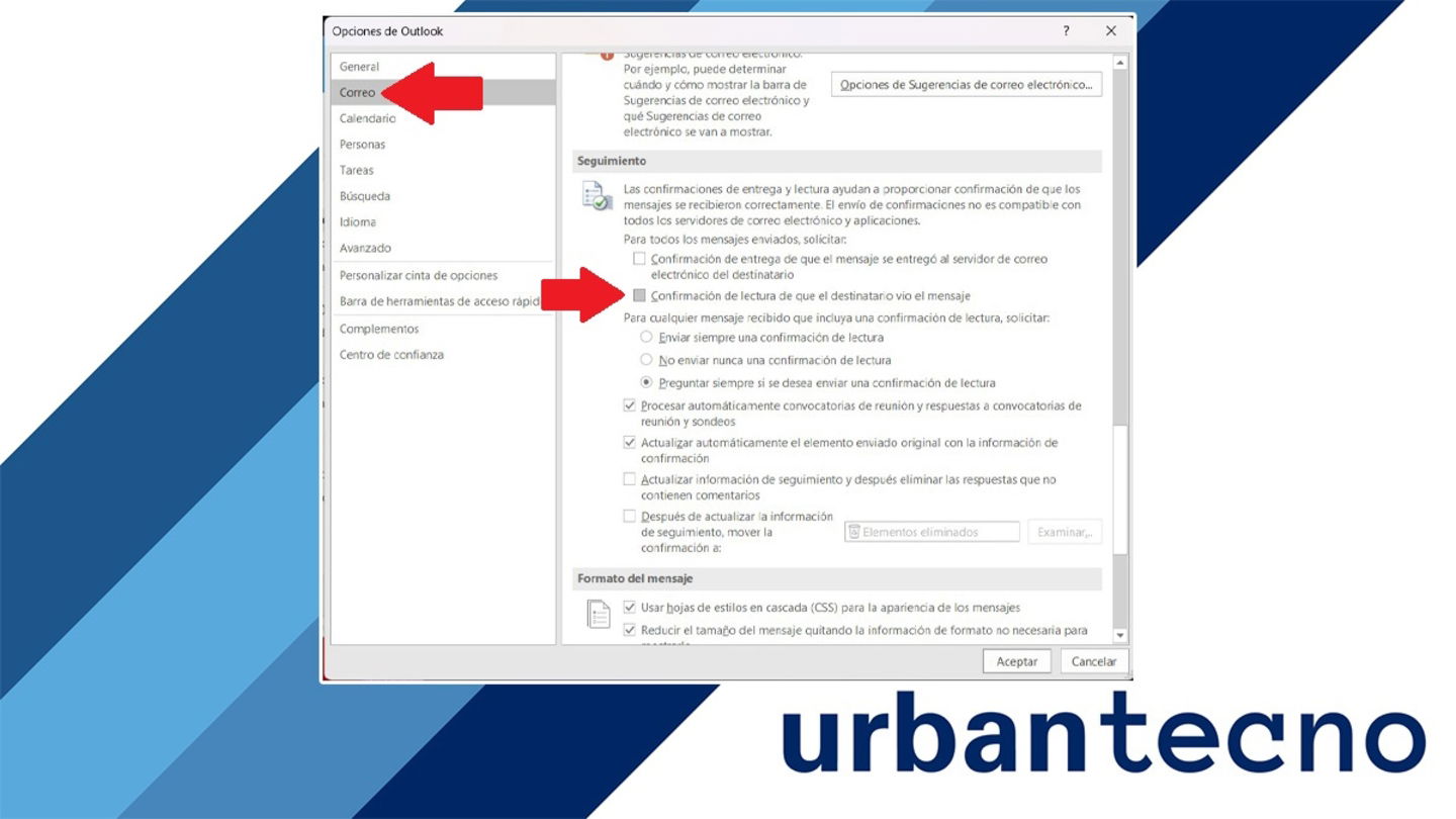 Activar confirmación de lectura en todos los correos de Outlook