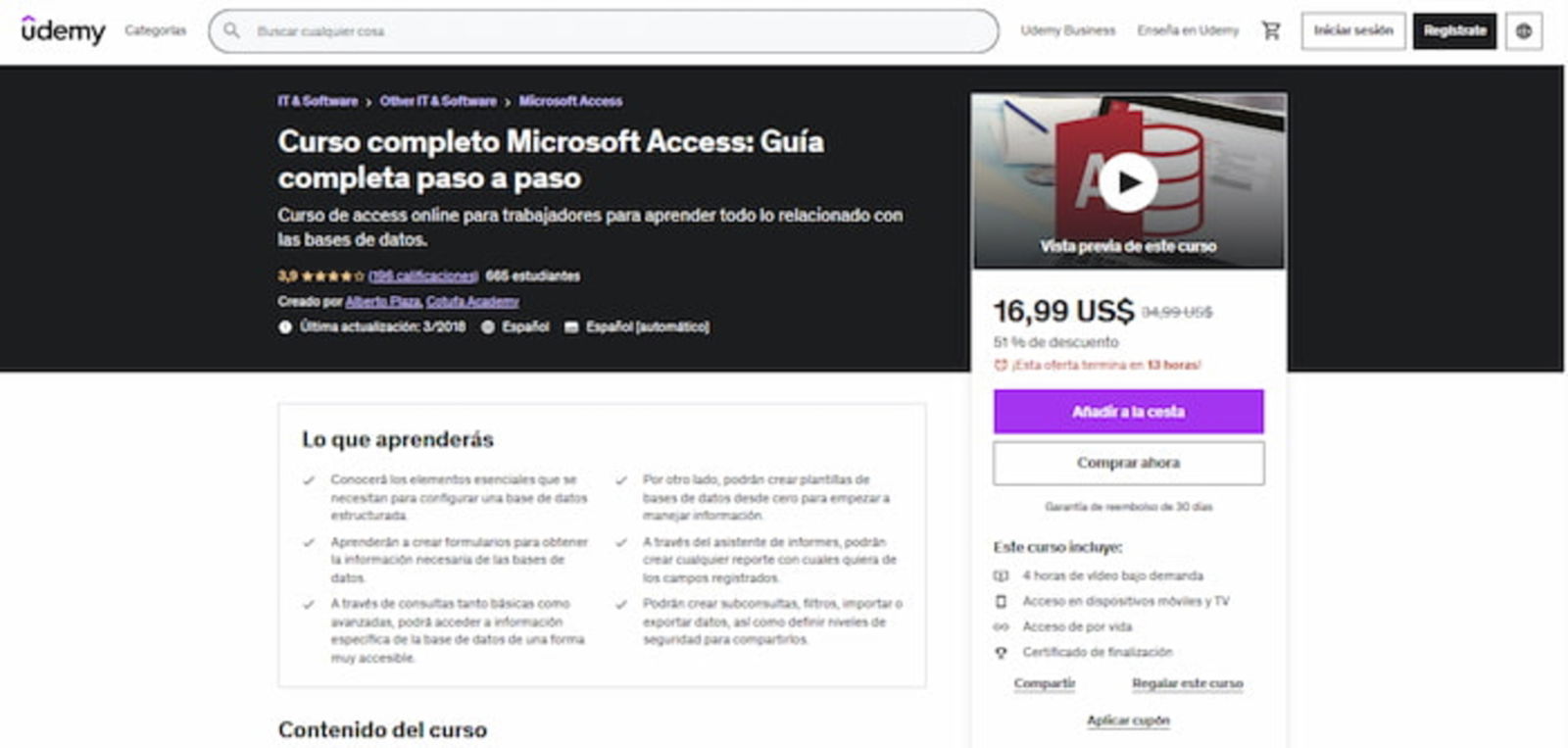 Este curso ha sido preparado para enseñarte todo lo que necesitas saber sobre la creación de bases de datos con Microsoft Access