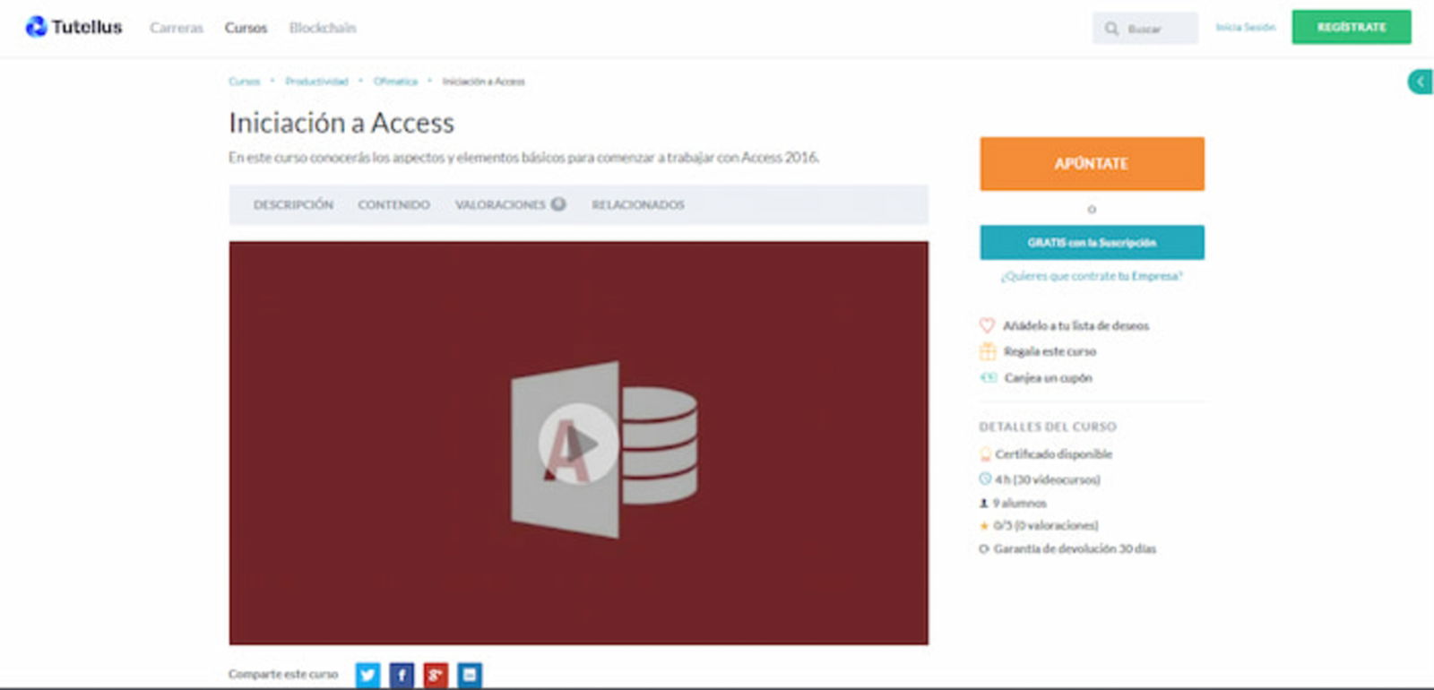 Este es otro de los mejores cursos para aprender Microsoft Access desde cero, pues te enseña muchos temas importantes