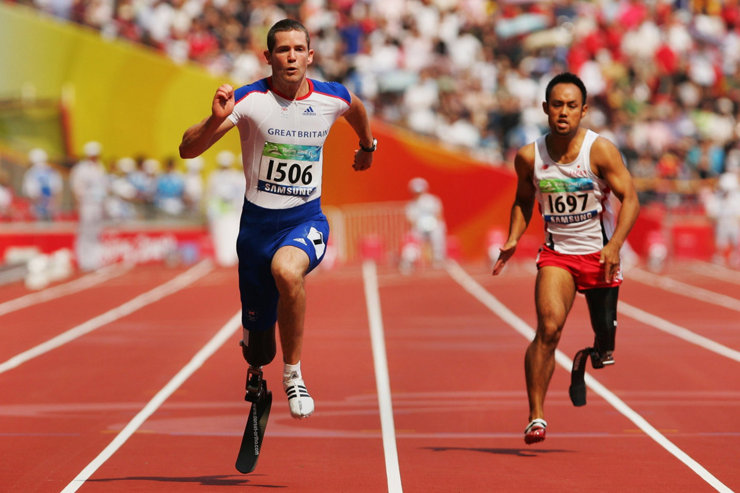 John McFall durante una carrera