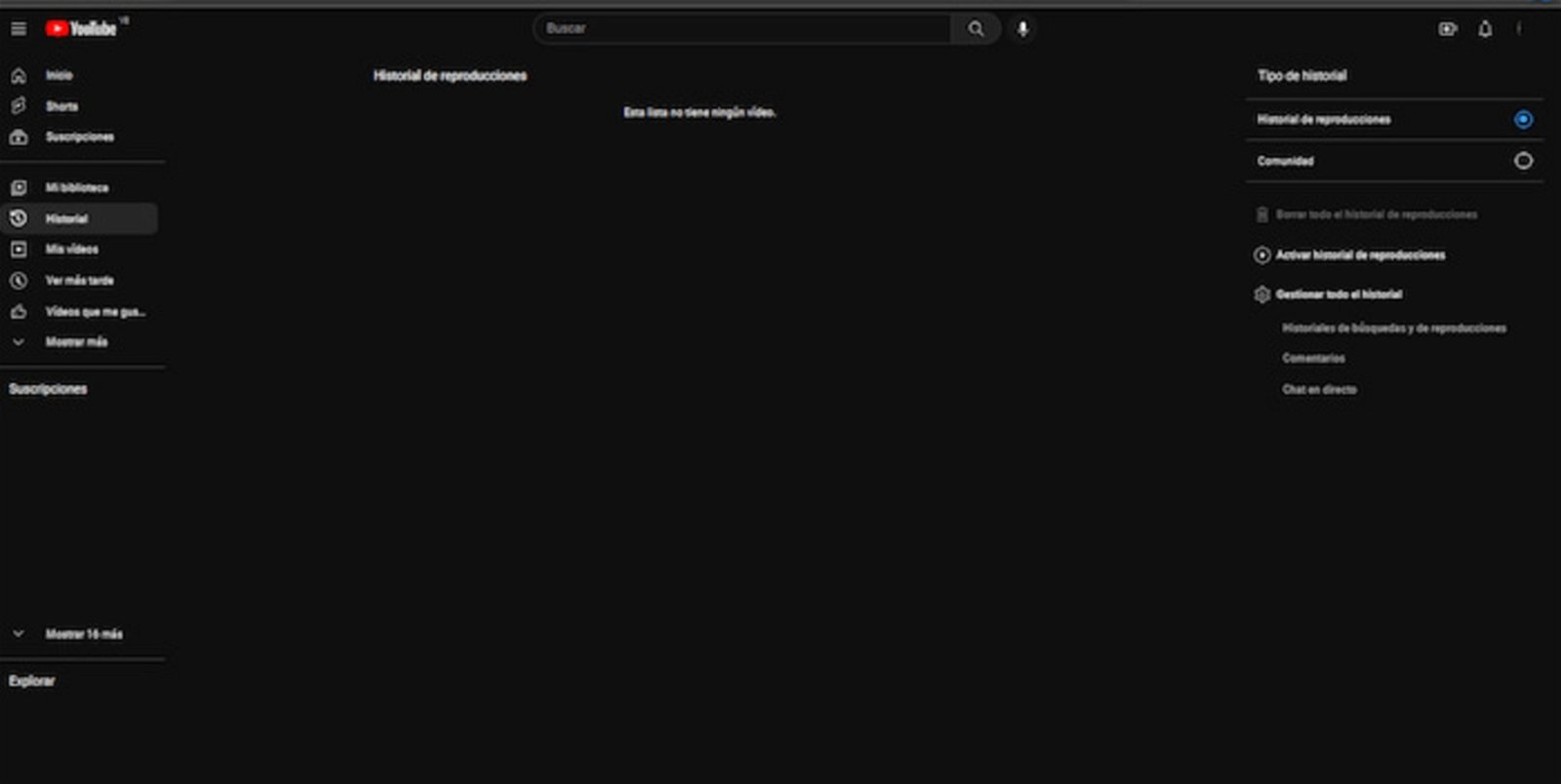 Para desactivar el historial de reproducciones de YouTube, debes hacerlo desde la versión web