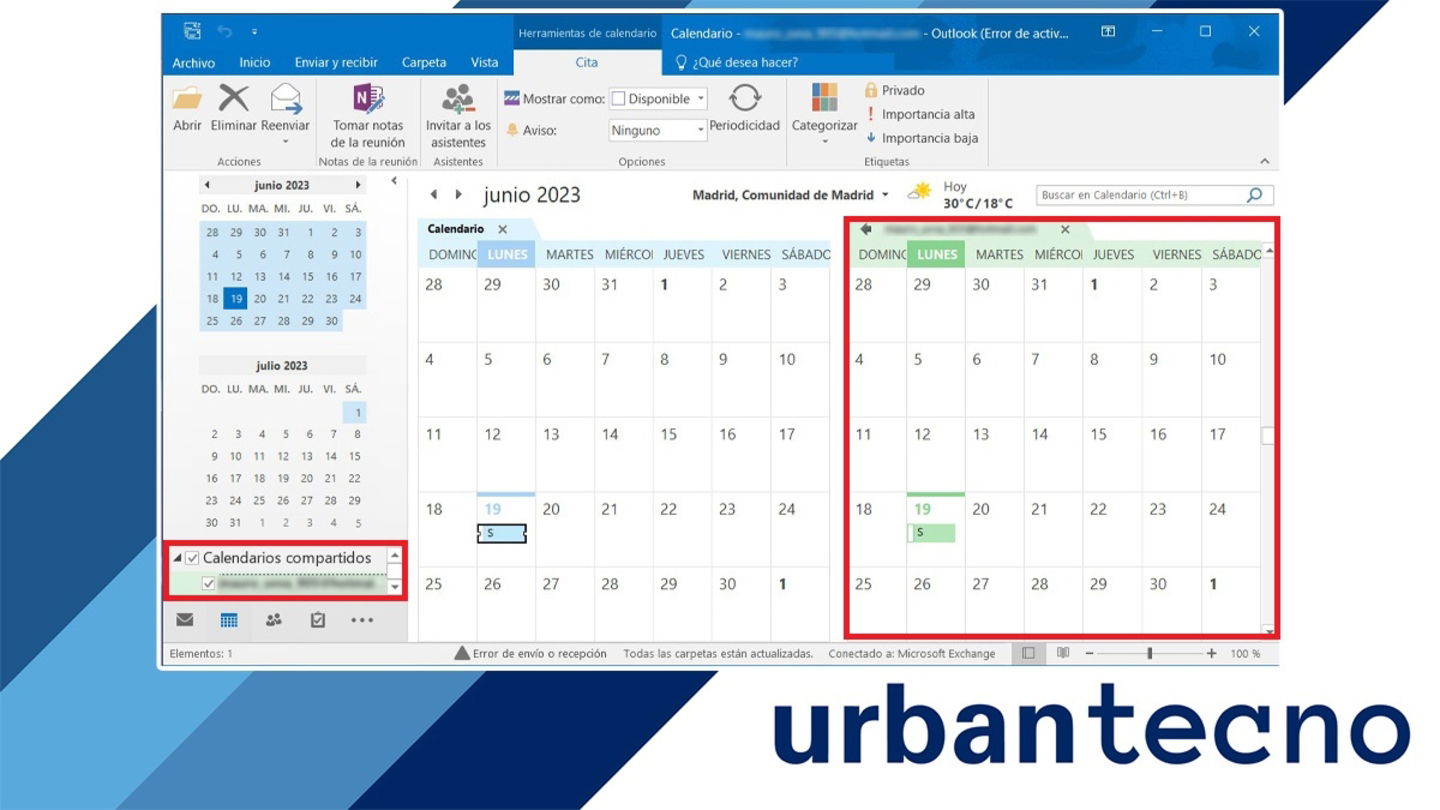 Ver el calendario de otra persona en Outlook