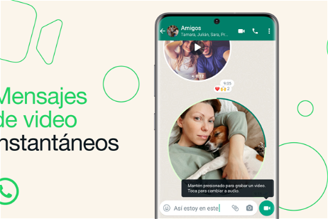 WhatsApp ya permite enviar mensajes de vídeo instantáneos con su última actualización