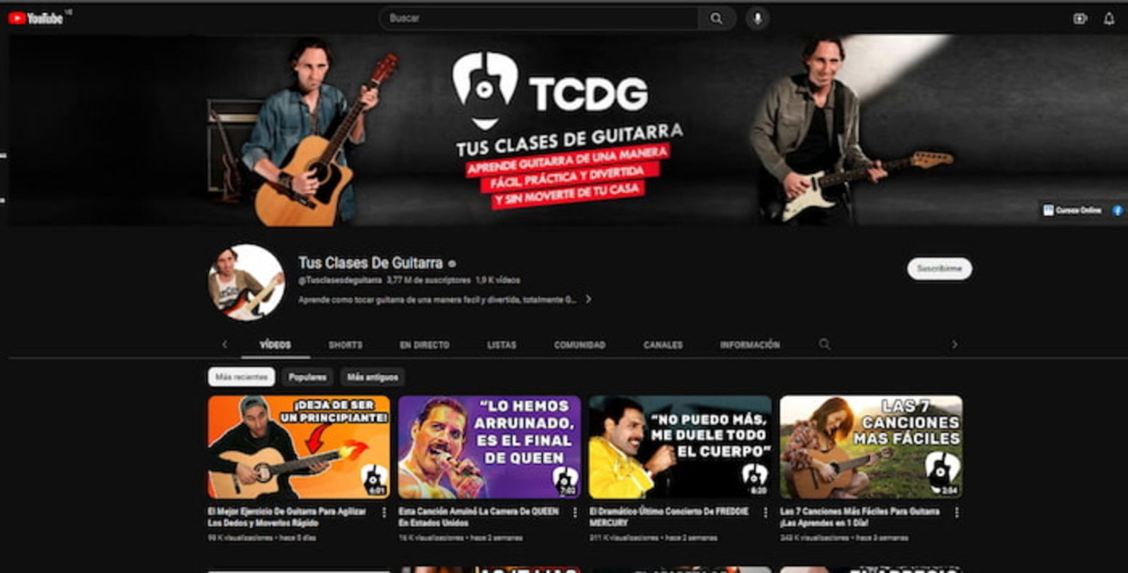 Con este canal de YouTube no solo podrás aprender a tocar la guitarra sino también a hacer covers de tus temas favoritos