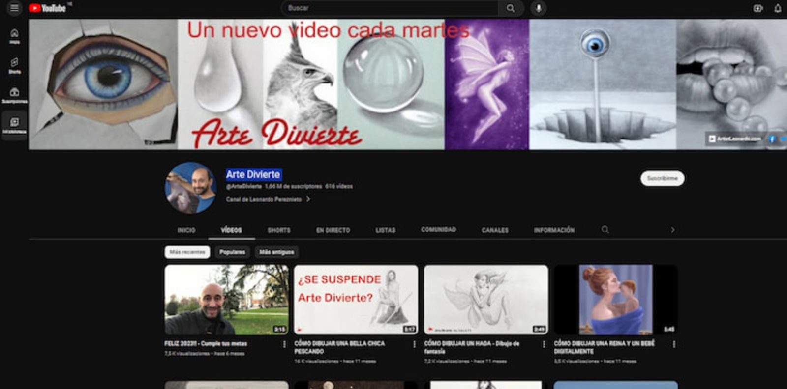 Este canal te enseñará a dibujar todo tipo de cosas con mucho realismo, pero siempre conservando la diversión