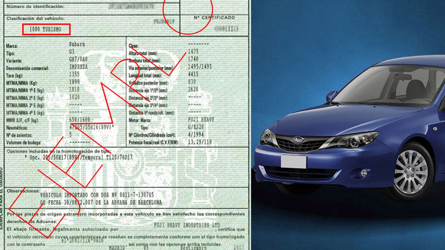 ficha tecnica ejemplo subaru impreza
