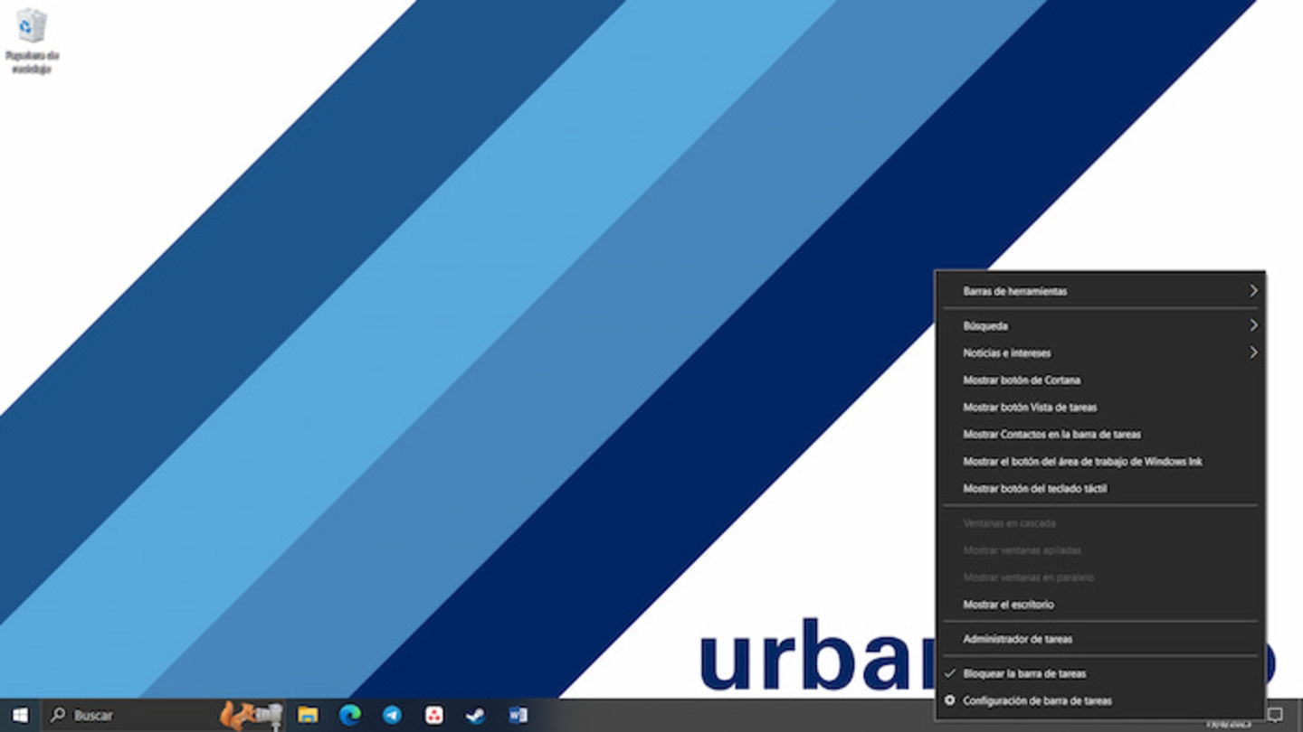 Para poder arrastrar la barra de tareas en Windows 10 es necesario que la desbloquees