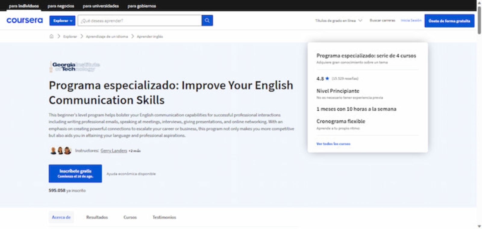 Puedes aprender inglés desde cero con este curso completo que puedes hallar en la plataforma de Coursera