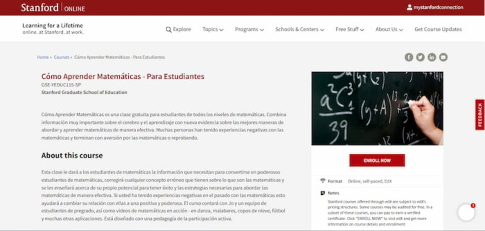 Puedes aprender matemáticas de la mejor forma posible con este curso impartido por la Universidad Stanford