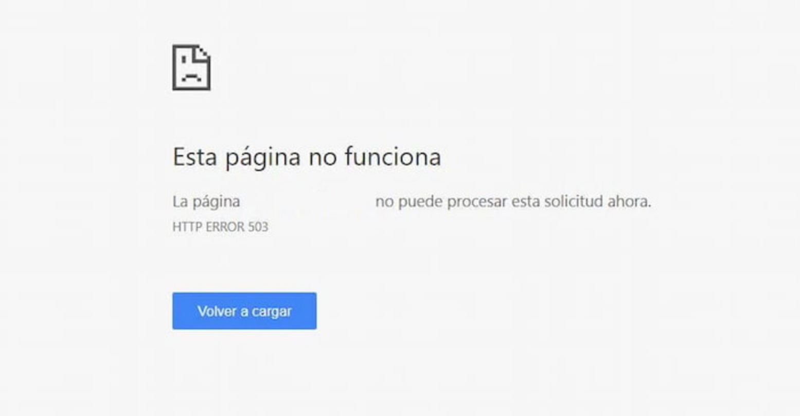 Así puedes intentar solucionar el Error 503 Servicio no disponible