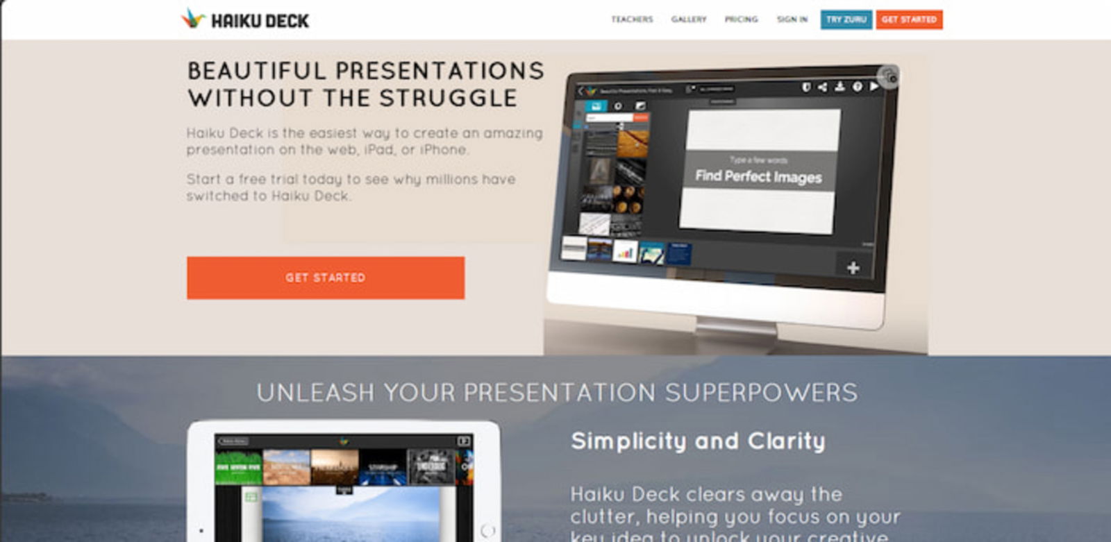 Haiku Deck te ofrece un completo editor de presentaciones de diapositivas