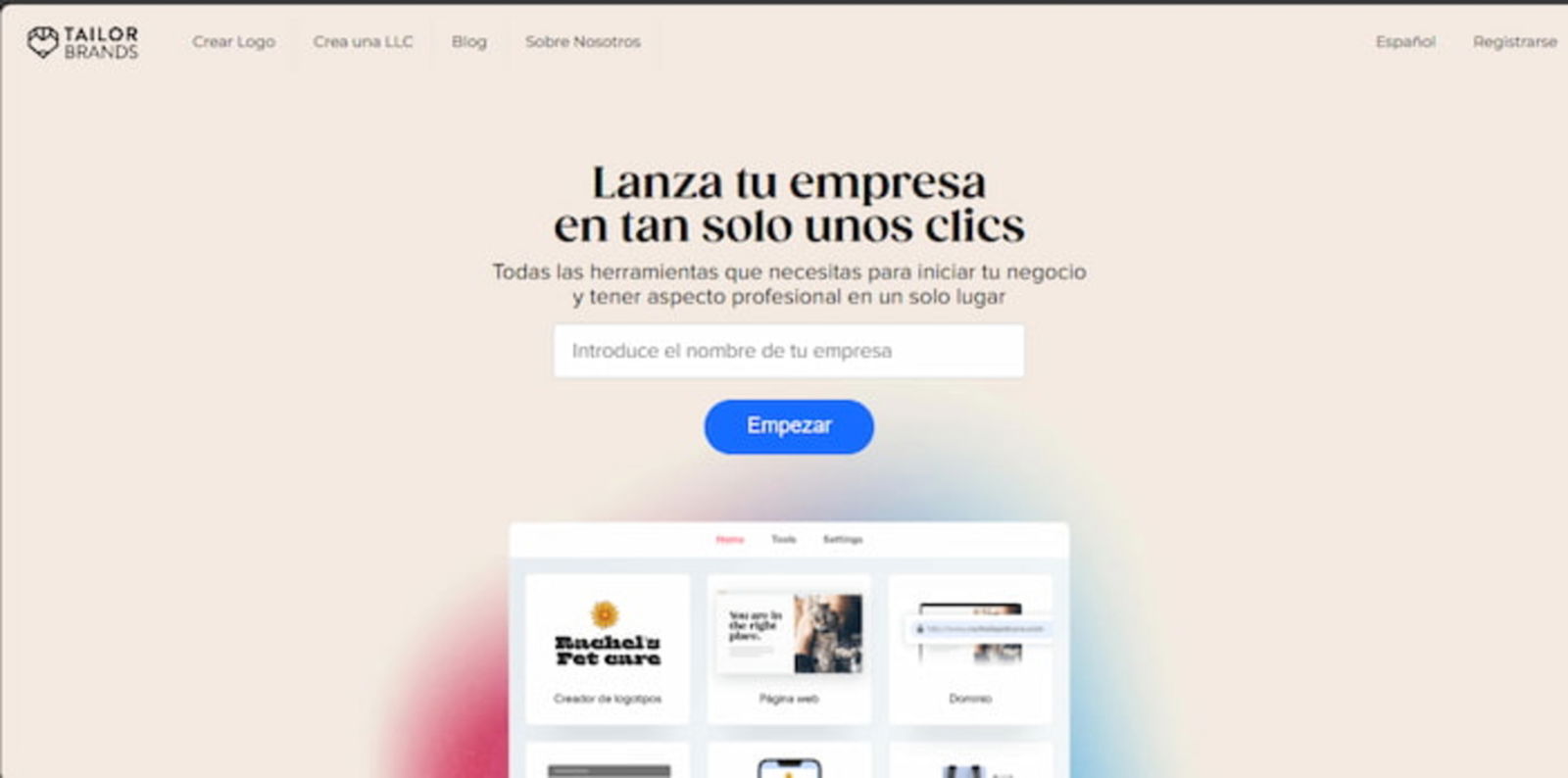 La interfaz de Tailor Brands es muy intuitiva y fácil de utilizar, por lo que podrás empezar a crear tu logo sin ser profesional
