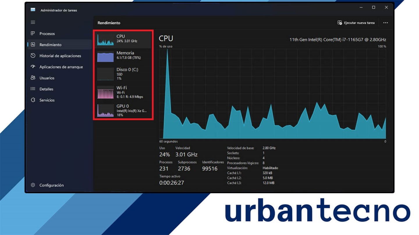 Rendimiento del PC en Windows 10 y Windows 11