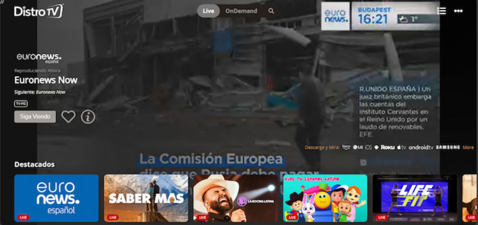 Distro TV cuenta con hasta 150 canales con contenido sumamente interesante