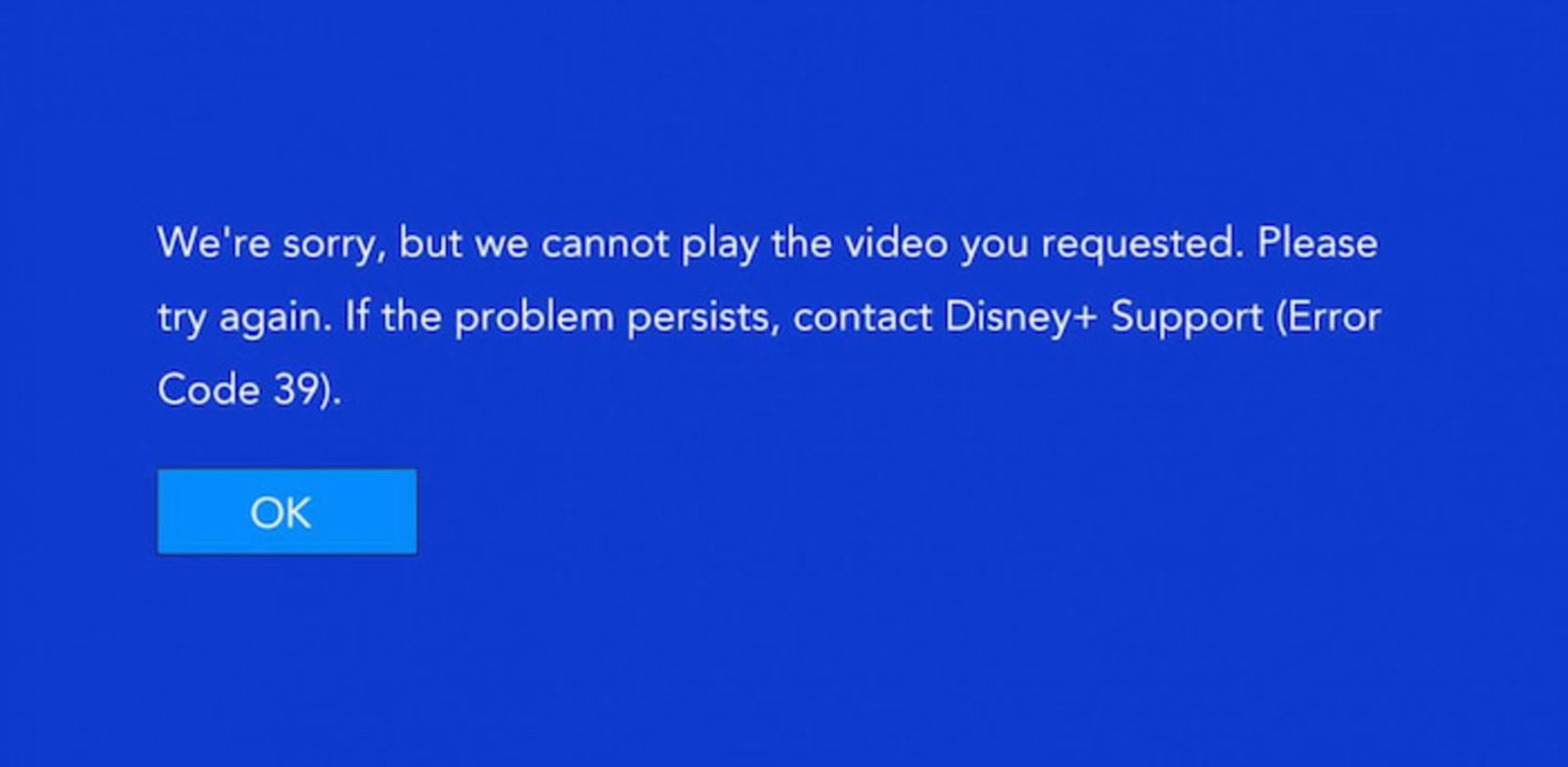 El error 39 es uno de los que pueden aparecen en Disney+ e impide disfrutar de su contenido