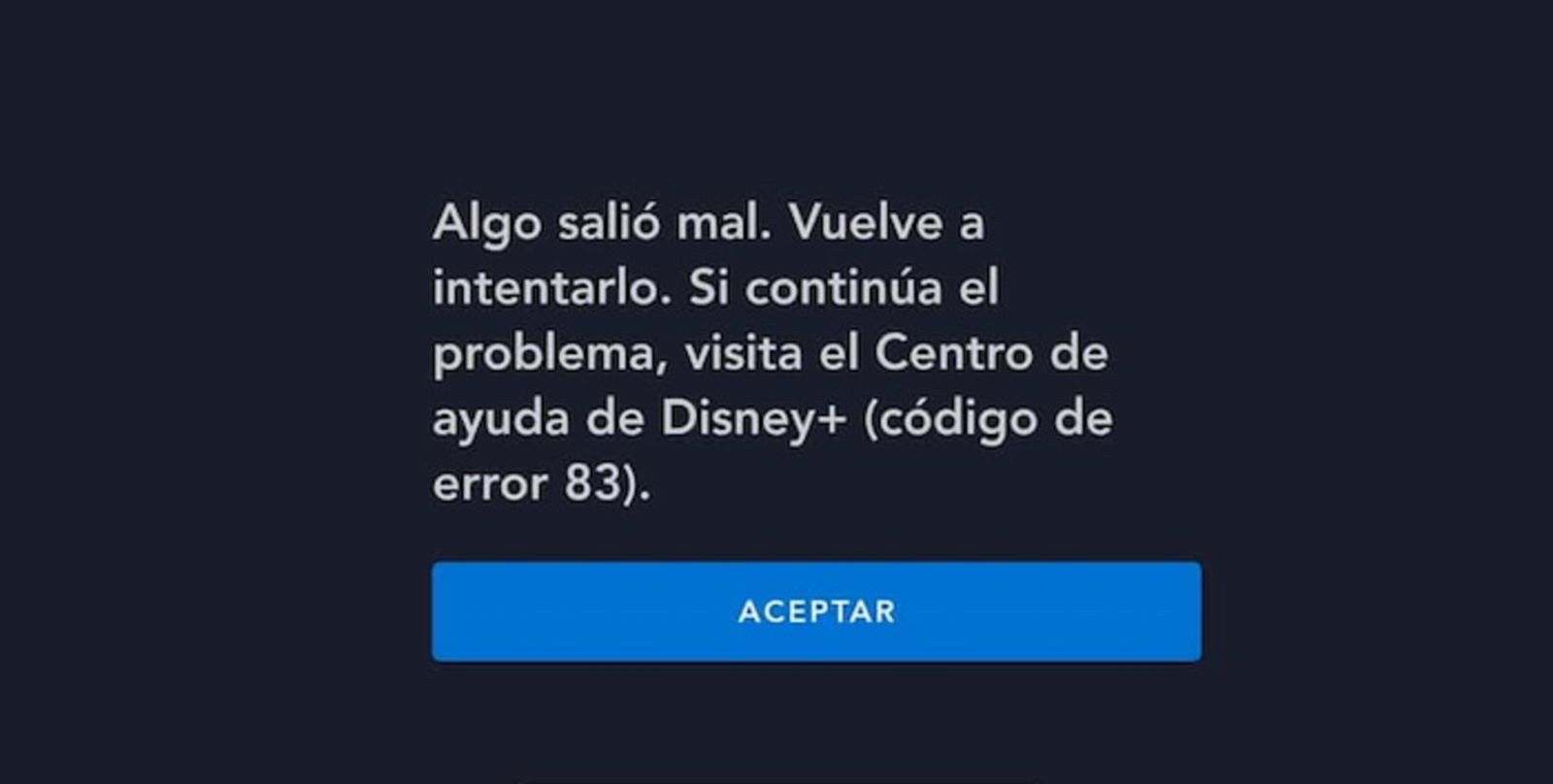 Código de error 83 en Disney+: cómo solucionar el problema