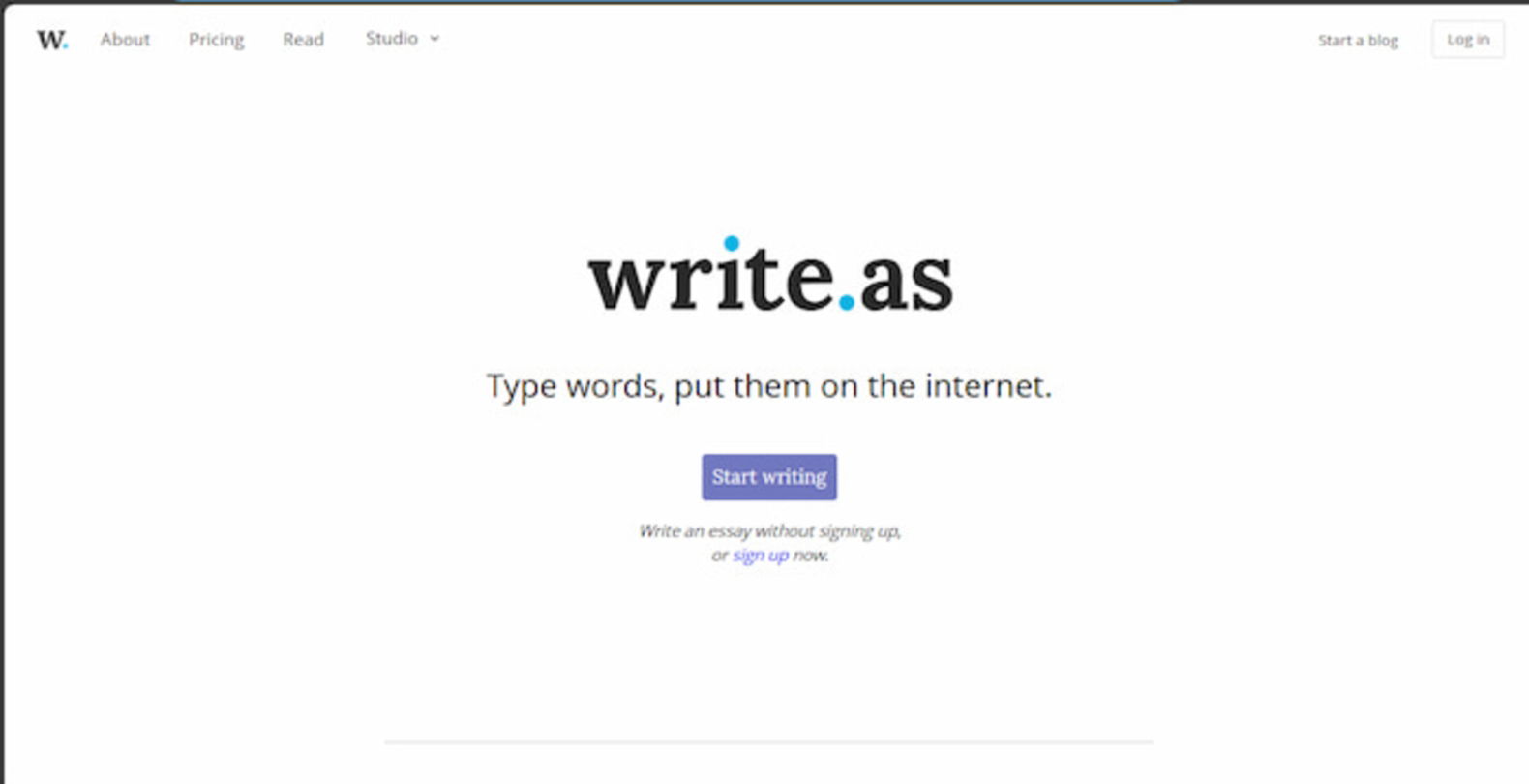 Esta plataforma apuesta por el minimalismo y la sencillez al momento de crear el blog, sin adornos ni distracciones