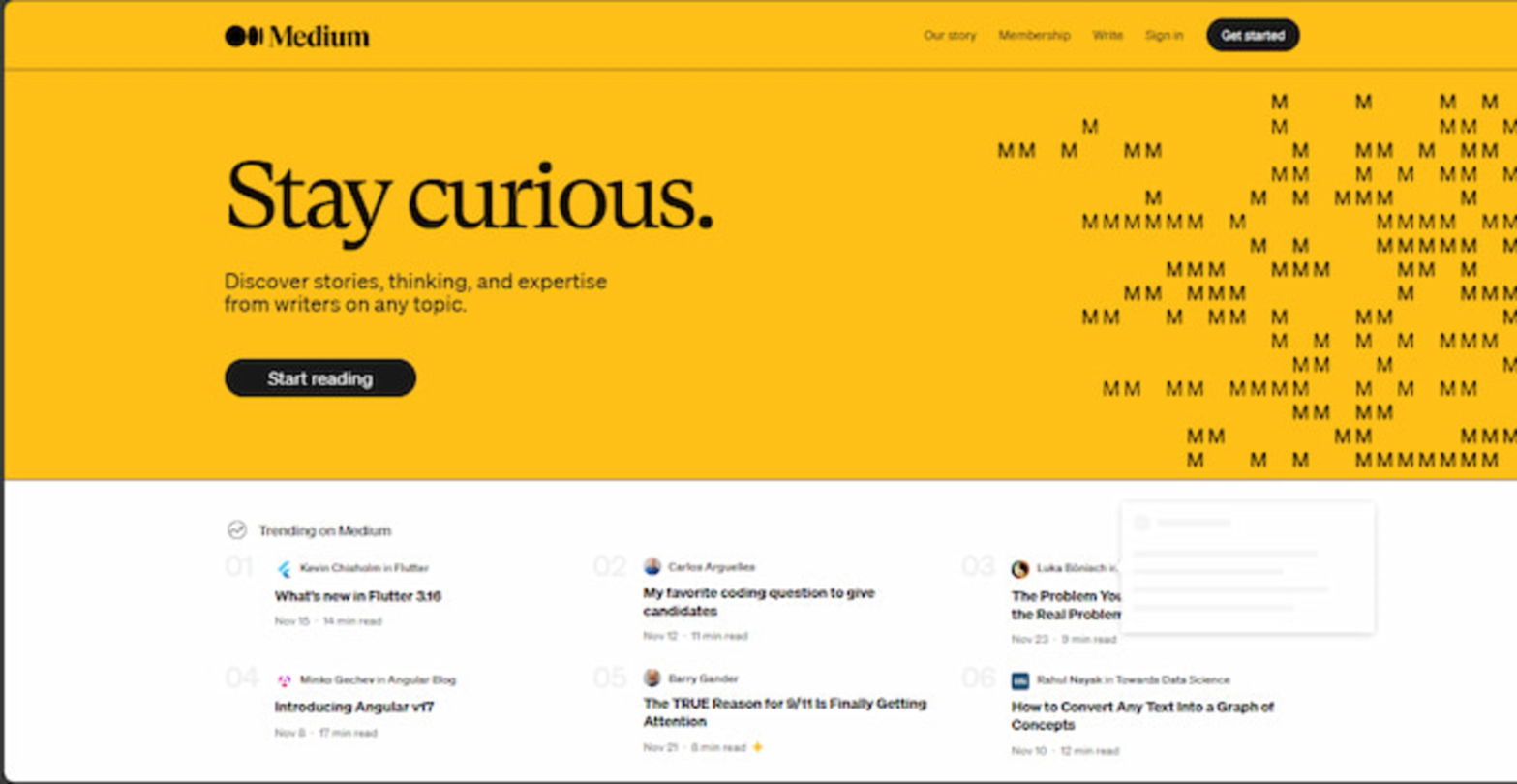 Medium se ha convertido en una estupenda opción para quienes quieren crear su propio blog personal