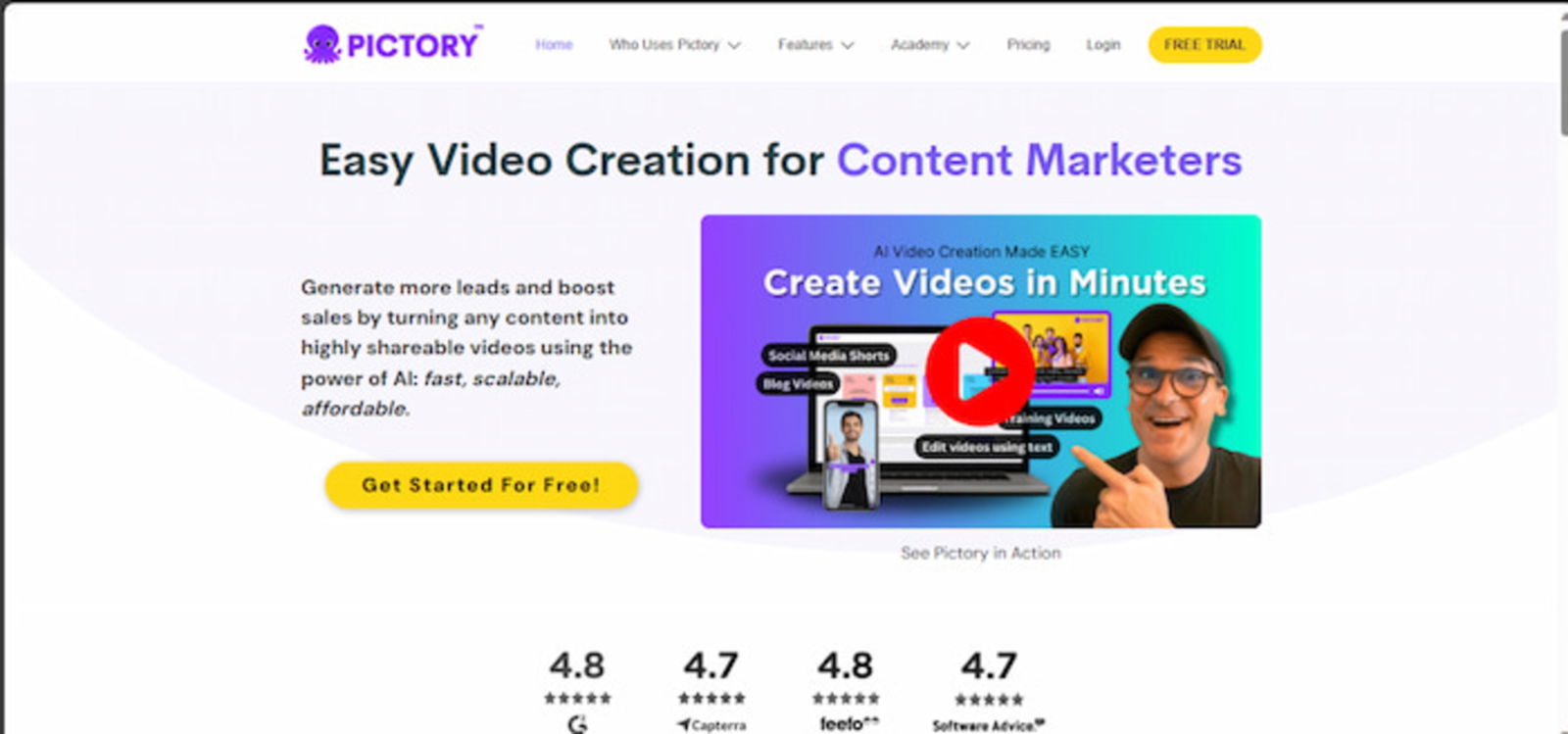 Pictory se posiciona como una interesante opción para los usuarios que no tienen conocimientos en la creación de contenido