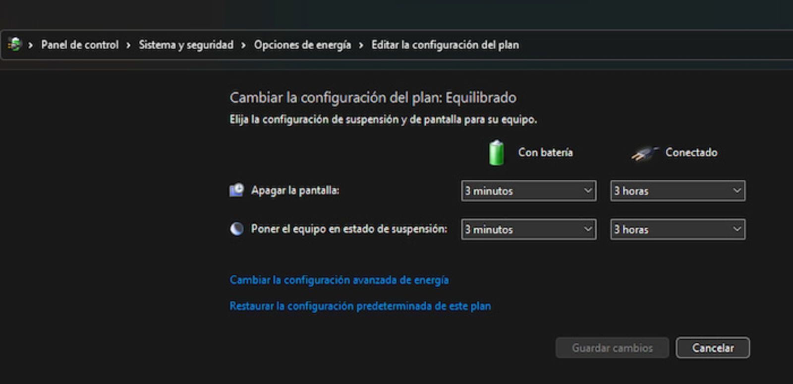 Puedes desactivar el modo de espera rápidamente desde las Opciones de energía de Windows