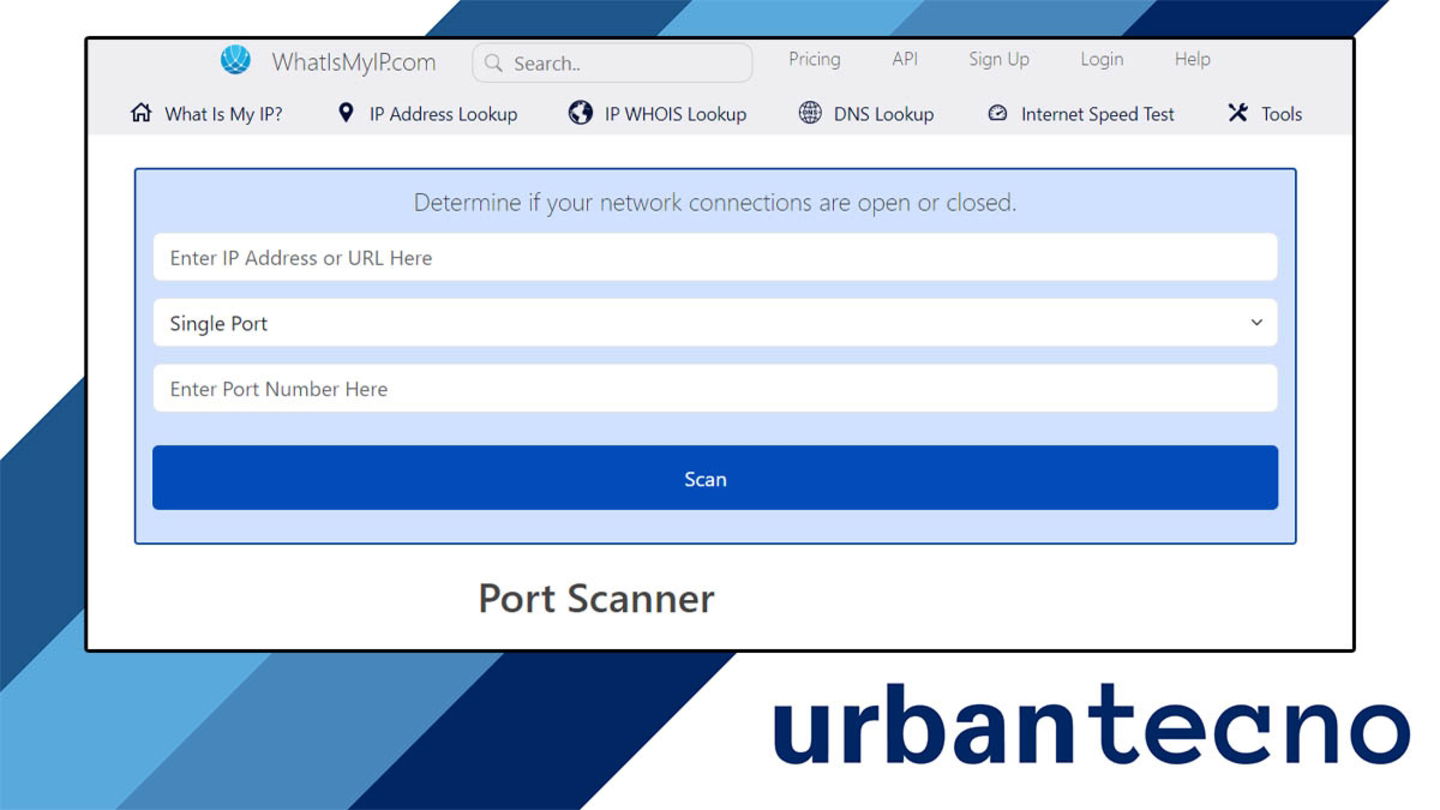What Is My IP sitio web para escanear puertos abiertos