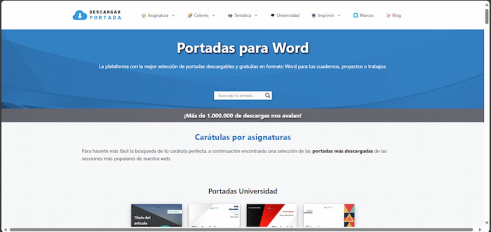 Puedes acceder a una gran cantidad de categorías de fondos para Word a través de esta plataforma