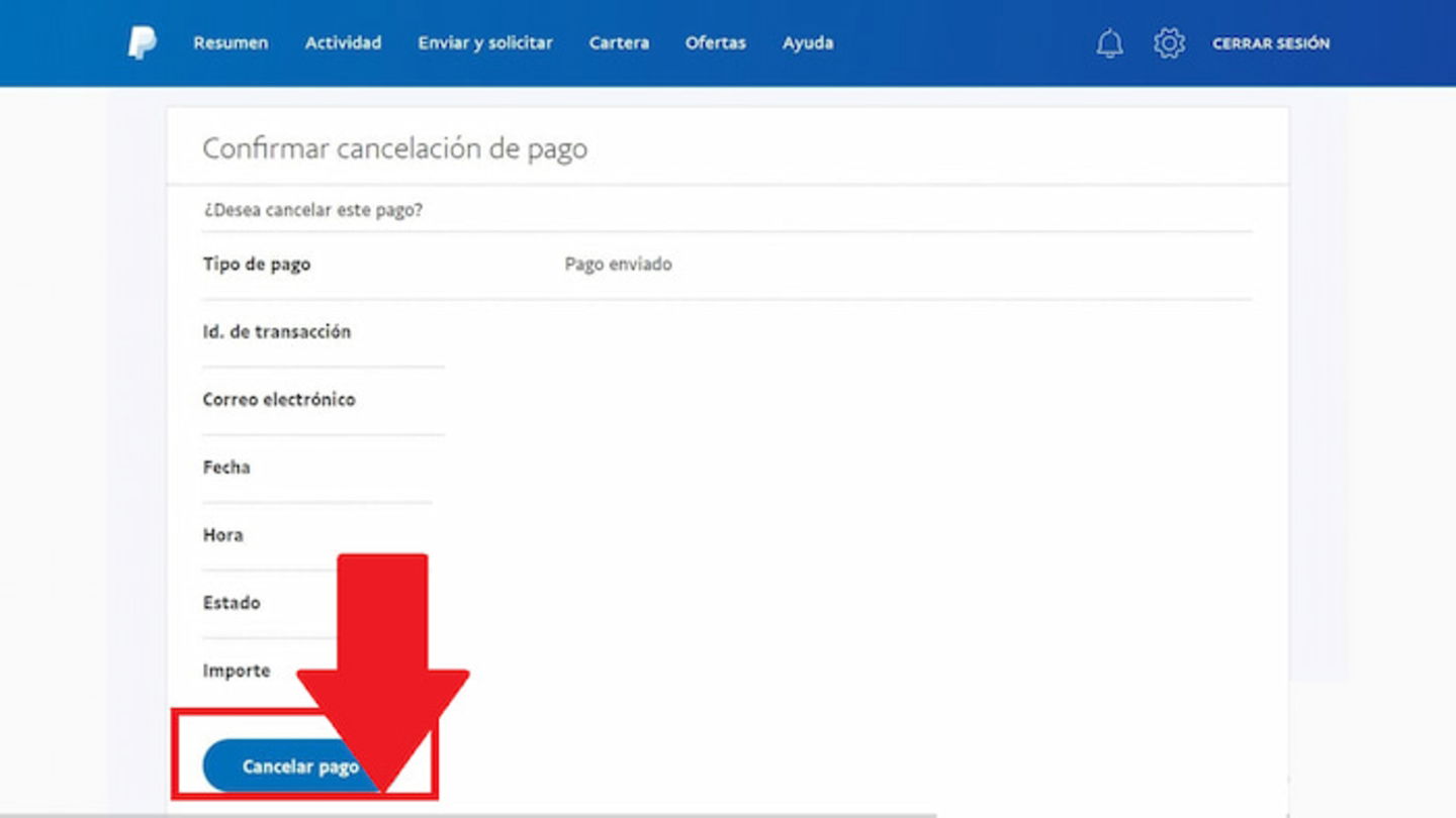 Los 14 Trucos y Funciones de PayPal te permite cancelar un pago que hayas realizado, aunque se deben cumplir algunas condiciones para ello