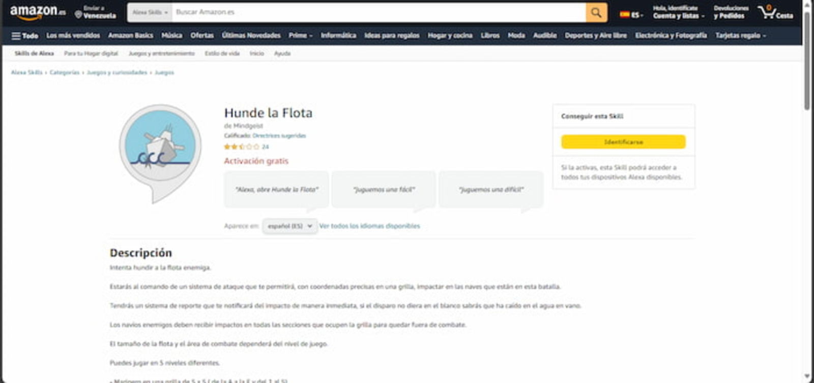 Pon a prueba tu estrategia para hundir la flota de Alexa y ganar estas partidas tácticas